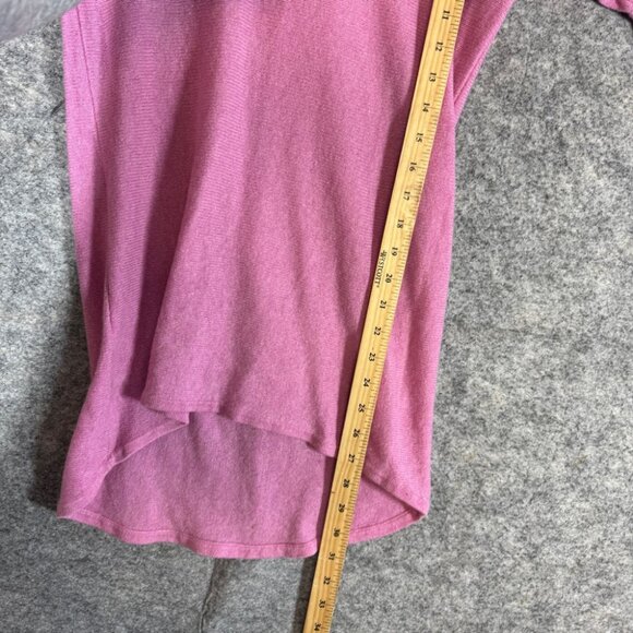 Pure Cashmere Pink Sweater Women’s 100% Cashmere Long Sleeve Hi-Low Hem Size M - Picture 6 of 12